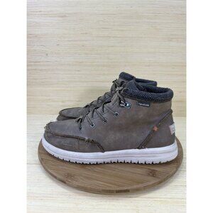 Hey Dude Bradley Brown Leather Classic Slip On Boots Mens Size 9